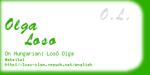 olga loso business card